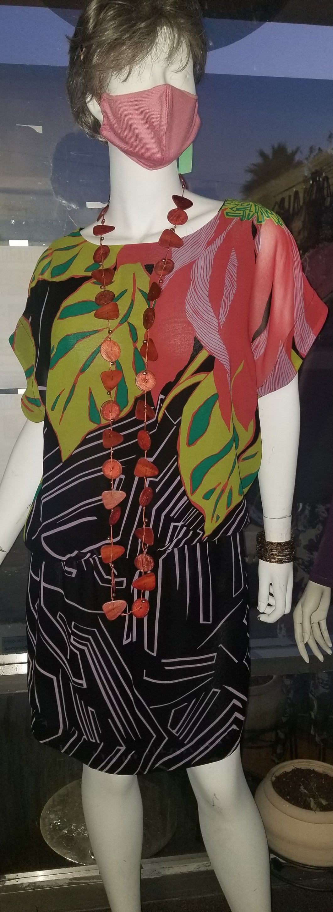 Tropical Print Dress